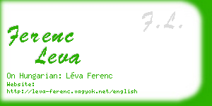 ferenc leva business card